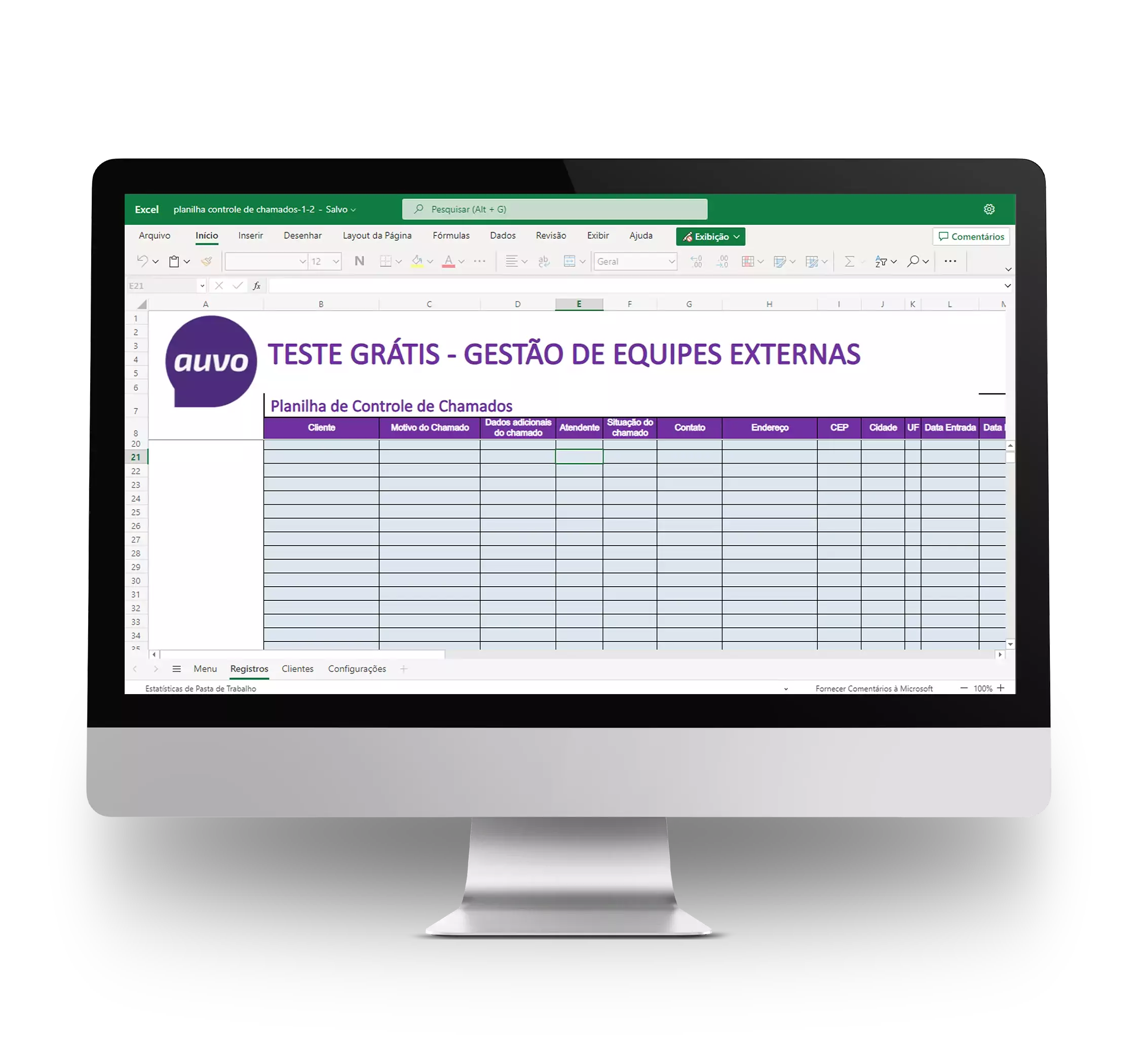 Planilha gestão de equipes